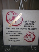 Sand Carved Tile with Team Logo