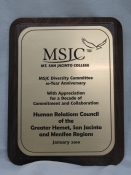 Engraved Bronze Plaque