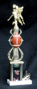 Triple Action Tackle Football Trophy